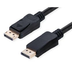 Roline VALUE DisplayPort kabel v2.1, 10K 60Hz, UHBR10, DP-DP M/M, 2.0m, crni
