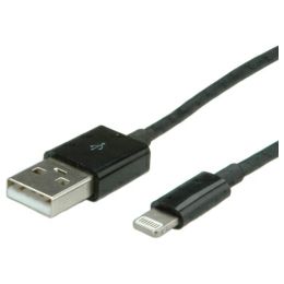 Roline VALUE Lightning na USB kabel za iPhone/iPad/iPod, 1.8m, crni