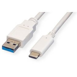 Roline VALUE USB 3.2 Gen 1 kabel, A-C, M/M, 3.0m, bijeli