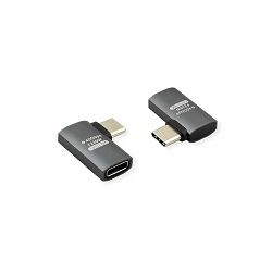Roline USB4 Gen3x2 (40Gbit/s) adapter TIP C M/F, 240W (48V/5A), kutni, Alu, srebrni