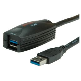 Roline USB3.0 aktivni produžni kabel sa ponavljačem, 5.0m, crni