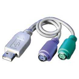 Roline VALUE adapter USB2.0 - 2×PS/2, M/F, 0.3m
