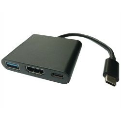 Roline VALUE USB-C - HDMI adapter, M/F, 1× USB 3.2 Gen1, 1× USB-C (Power Delivery)