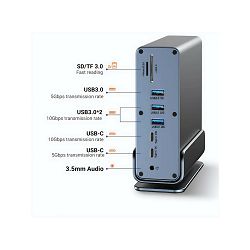 Roline VALUE Docking station USB-C, HDMI/DP 4K60, G-LAN, USB-A, USB-C, PD, SD/microSD, Audio