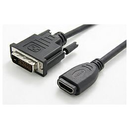 Roline VALUE adapter/kabel DVI-D (24+1) - HDMI, M/F, 0.15m