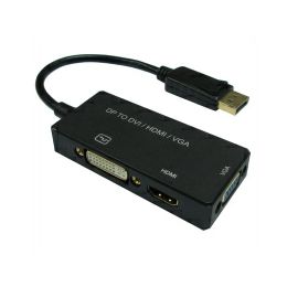 Roline VALUE adapter/kabel DisplayPort - VGA/DVI/HDMI, M/F, aktivni, 0.1m