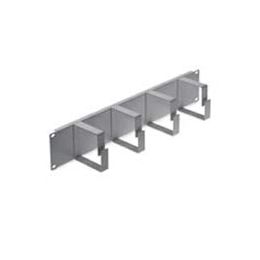 Tecnosteel razdjelnik kablova 1U, horizontalni, 4 metalna prstena, sivi (F9369)