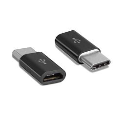 Adapter MAXMOBILE, micro USB-B (Ž) na USB-C (M), crni 3858891941387
