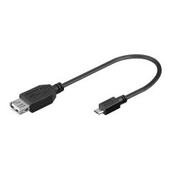 Kabel SBOX USB-A (Ž) na micro USB (M), 0.1 m, crni USB F-MICRO M