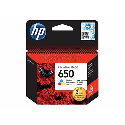 HP 650 Tri-color Ink Cartridge CZ102AE#BHK