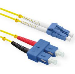 Roline optički mrežni kabel LC-SC 9/125µm, Duplex, OS2, 1.0m, žuti