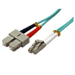 Roline VALUE optički kabel 50/125µm LC/SC Duplex, OM3, 1.0m, tirkizni