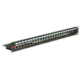 Roline 24-portni Patch Panel (prazni) 19" Keystone STP Cat.5/6/6a/Class E, crni