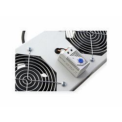 Roline 19" krovni ventilacijski modul s 2 ventilatora i termostatom, sivi