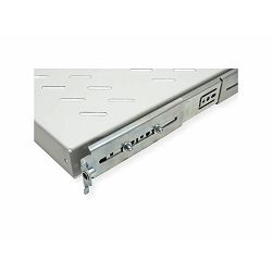 Roline 19" 1U izvlaćiva polica, D=350mm, nosivost 25kg, siva