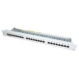 Roline VALUE Cat.5e/Class D 19" Patch Panel 24-porta STP, svijetlo sivi