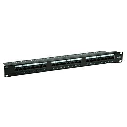 Roline VALUE Cat.6/Class E 19" Patch Panel 24-porta UTP, crni