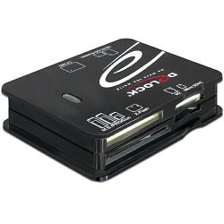 Čitač memorijskih kartica DELOCK USB, All In One, crni 91471