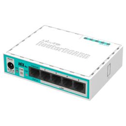 Mikrotik RB750r2 hEX lite, 850MHz CPU, 64MB RAM, 5×LAN, RouterOS L4, plastično kućište, PSU