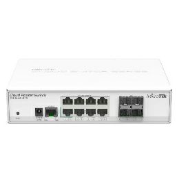Mikrotik Cloud Router Switch CRS112-8G-4S-IN, QCA8511 400Mhz CPU, 128MB RAM, 8xG-LAN, 4xSFP, RouterOS L5, desktop kućište, PSU