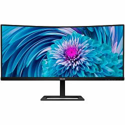 PHILIPS Monitor 346E2CUAE 34" Curved VA, 3440x1440 (UWQHD), 100Hz, 1ms (MPRT), 1500R, 300 cd/m2, 3000:1, Adaptive Sync, 1xHDMI 2.0, 1xDP 1.2, 1xUSB-C (DP Alt mode, PD 65W), PIP and PBP mode, Speakers,