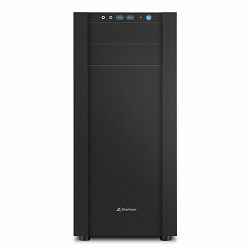 Sharkoon S25-W Midi Tower ATX kućište, prozirna bočna stranica, bez napajanja, plavi LED, crno