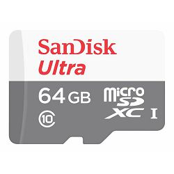 SANDISK Ultra 64GB microSDXC 100MB/s SDSQUNR-064G-GN3MN