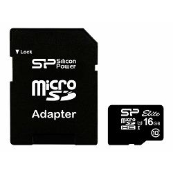 SILICON POWER Micro SDHC 16GB + Adapter SP016GBSTHBU1V10SP