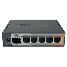 Mikrotik RB760iGS hEX S with Dual Core 880MHz MHz CPU, 256MB RAM, 5×G-LAN, SFP, USB, PoE-out-port #5, RouterOS L4, plastično kućište, PSU