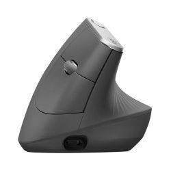 Logitech MX Vertical Advanced vertikalni ergonomski bežični optički miš, za dešnjake, USB, grafit (910-005448)