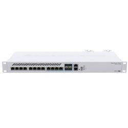 Mikrotik Cloud Router Switch CRS312-4C+8XG-RM, 8×1G/2.5G/5G/10G RJ45, 4×Combo ports (1G/2.5G/5G/10G RJ45 ili 10G SFP+), RouterOS L5/SwitchOS (dual boot), 1U rackmount, Redunant PSU