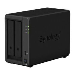 Synology DS720+ DiskStation 2-bay All-in-1 NAS server, 2.5"/3.5" HDD/SSD podrška, Hot Swappable HDD, Wake on LAN/WAN, 2GB, 2×G-LAN, USB3.0/eSATA