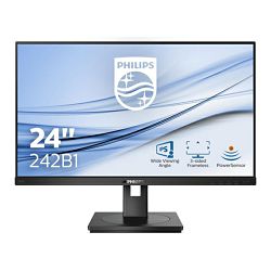Philips 24" 242B1/00 FHD (1920×1080) IPS 16:9, Pivot, 75Hz, 300 cd/m2, 1000:1, 4ms, VGA, DVI-D, DP, HDMI, USB3.2×4, zvučnici, crni