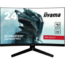 IIYAMA 24" G-Master G2466HSU-B1 (23.6") 16:9 Full HD (1920×1080) VA, zakrivljeni 1500R, AMD FreeSync, 1ms, 165Hz, 2×HDMI/DP, 2×USB2.0, zvučnici, crni