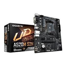 Gigabyte MB A520M S2H, S.AM4, 2xDDR4/5000(OC), PCIe 3.0, G-LAN, VGA/DVI-D/HDMI, mATX