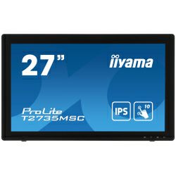 IIYAMA 27" T2735MSC-B3, 1920×1080 IPS LED, PCAP 10P Touchscreen, 5ms, VGA/HDMI/DP, USB3.0×2, Webcam, zvučnici, crni
