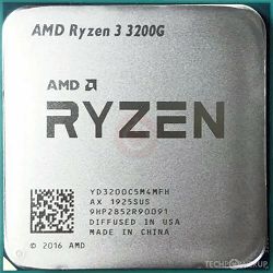 AMD Ryzen 3 3200G (3.6/4.0 GHz) Socket AM4, 6MB cache, 65W, Radeon Vega Graphics, tray