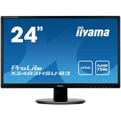 IIYAMA 24" ProLite X2483HSU-B3 (23.8") 16:9 Full HD (1920×1080) AMVA, 75Hz, 4ms, VGA/HDMI/DP, 2×USB2.0, HDCP, zvučnici, crni