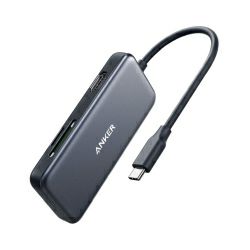 Anker PowerExpand 5-u-1 USB-C Media Hub, 4K USB-C na HDMI, SD/TF čitač kartica, 2×USB 3.0, A8334HA1