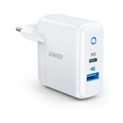 Anker PowerPort+ Atom III 60W zidni brzi adapter/punjač, 1×USB-C 45W, 1×USB-A 15W, PowerIQ 3.0, bijeli, A2322G21