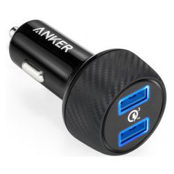 Anker PowerDrive Speed 39W QC 3.0 auto punjač, 2×USB-A, A2228H11