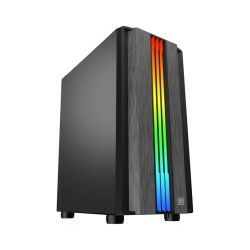 Bit Force POLARIS SE-1 Midi Tower RGB Tiho Gaming PC ATX kućište bez napajanja, crno