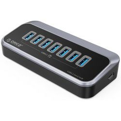 Orico 7-portni USB3.2 hub, crni (ORICO-M3U3-7A-05-BK-BP)