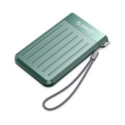 Orico vanjsko kućište 2.5" SATA HDD/SSD, do 9.5 mm, tool free, USB3.1 Gen1, zeleno (ORICO-M25C3-GY-EP)