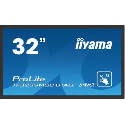 IIYAMA 32" ProLite TF3239MSC-B1AG (31.5") 16:9 Full HD (1920×1080) AMVA3 LED 12P Touchscreen, Open Frame, 8ms, 500 cd/m2, VGA/HDMI×2/DP/RS232/RJ45/IR, USB (touch), zvučnici, crni