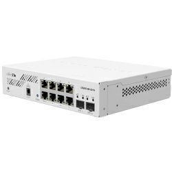 Mikrotik Cloud Smart Switch CSS610-8G-2S+IN, 8×G-LAN, 2×SFP+ cages, SwOS, desktop kućište, PSU