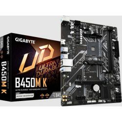 GigaByte MB B450M K, S.AM4, DDR4/3600(OC), PCIe 3.0, G-LAN, HDMI, mATX
