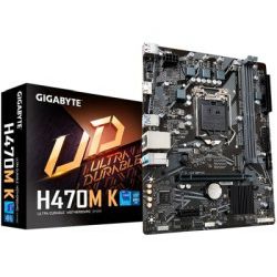 GigaByte MB H470M K S.1200, DDR4/3200, PCIe 3.0, SATA3, M.2, G-LAN, HDMI, USB3.2, 7.1ch., mATX