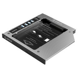 Orico ladica za drugi 2.5" HDD/SSD, SATA3, 5/7/9.5mm - umjesto optičke jedinice (ORICO-M95SS-SV-BP)