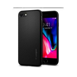 Spigen Liquid Air, zaštitna maska za telefon, crna - iPhone SE (2022/2020)/8/7 (042CS20511)